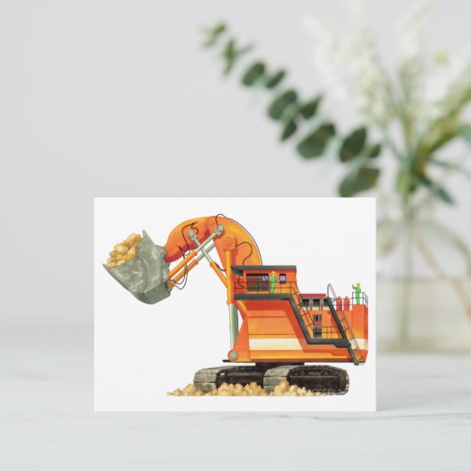 Oranje Digger Briefkaart (Staand voorkant)