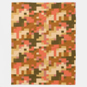 Oranje digitale camouflage fleece deken (Voorkant)