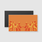 Oranje digitale kleurenkunst met beeldhouwwerken (Voorkant / Achterkant)