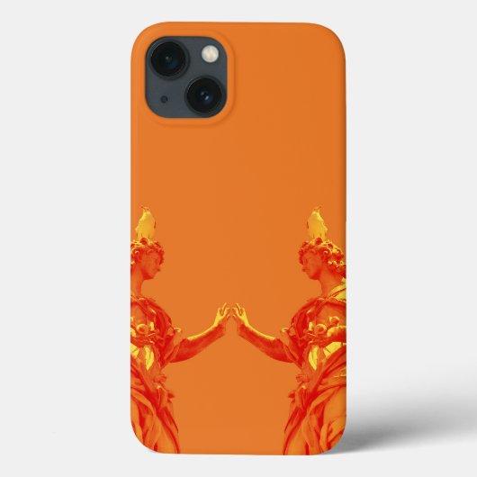 Oranje digitale kleurenkunst met beeldhouwwerken Case-Mate iPhone case (Achterkant)