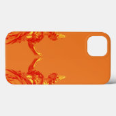 Oranje digitale kleurenkunst met beeldhouwwerken Case-Mate iPhone case (Achterkant (horizontaal))