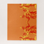 Oranje digitale kleurenkunst met beeldhouwwerken legpuzzel (Verticaal)