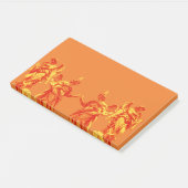 Oranje digitale kleurenkunst met beeldhouwwerken post-it® notes (Schuin)