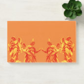 Oranje digitale kleurenkunst met beeldhouwwerken post-it® notes (Kantoor)