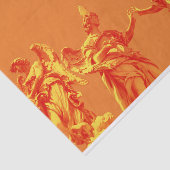 Oranje digitale kleurenkunst met beeldhouwwerken tissuepapier (Detail)