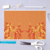 Oranje digitale kleurenkunst met beeldhouwwerken tissuepapier (Craft)