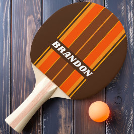 Oranje Dirt Board Strepen met Naam Tafeltennisbatje