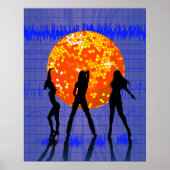 Oranje Disco Ball Poster (Voorkant)
