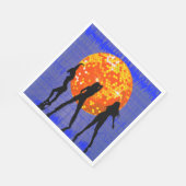 Oranje Disco Ball Servet (Hoek)