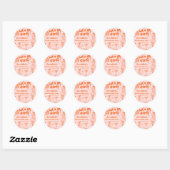 Oranje Disco Cowgirl Rodeo Bachelorette Party Ronde Sticker (Vel)