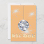 Oranje discobal Vrijgezellenfeest Kaart (Achterkant)