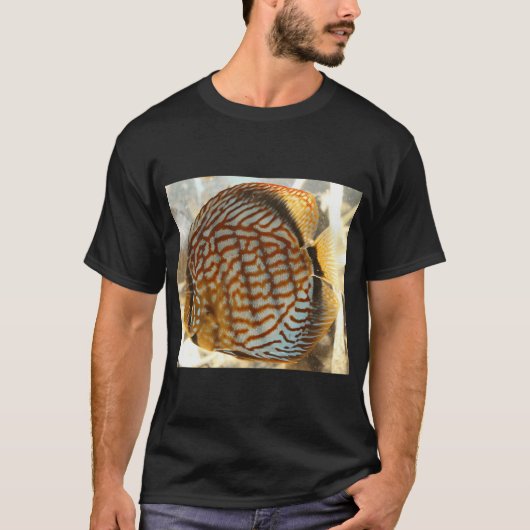 Oranje Discusvis Print T-shirt (Voorkant)