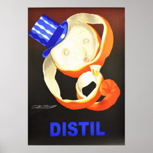 ORANJE DISTIL Liquor Advertisement Mauzan Art Deco Poster