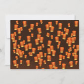 Oranje Diwali Sky Lantaarns Uitnodiging (Achterkant)