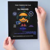 Oranje DJ-muziek- en dansgigflyer Flyer (Hand)