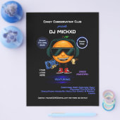 Oranje DJ-muziek- en dansgigflyer Flyer (Enkel)