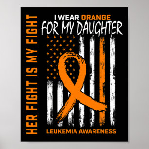 Oranje Dochter Leukemie Kankerbewustzijn Amerikaan Poster