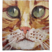 Oranje dodehoekgordijn voor  schilderen douchegordijn (Voorkant)