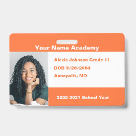 Oranje Doe Het Zelf Aangepaste Homeschool Badge
