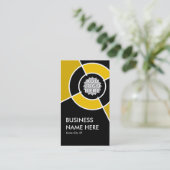 oranje doel-logo visitekaartje (Staand voorkant)