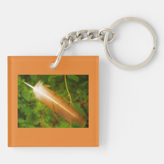 Oranje doezelaar sleutelhanger (Achterkant)