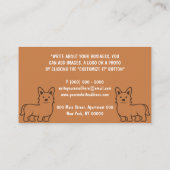 Oranje Dog Welsh Corgi Visitekaartje (Achterkant)