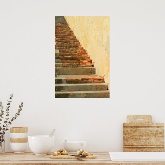 Oranje Dominates deze druk van de 16e eeuw Poster (Keuken)