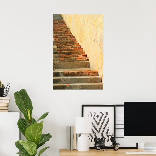 Oranje Dominates deze druk van de 16e eeuw Poster (Thuiskantoor)