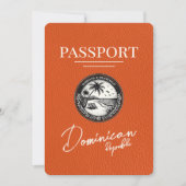 Oranje Dominicaanse Republiek paspoort Bewaar de d Save The Date (Voorkant)