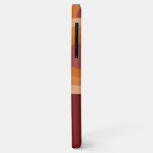 Oranje donker maroon rood retro kunstpatroon Case-Mate iPhone case (Achterkant/links)