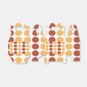 Oranje donkerbruine poodots patroon bedankdoosjes (Uitgevouwen)