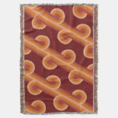 Oranje donkere maroon rode retro cirkels kunstpatr deken (Voorkant Verticaal)