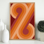 Oranje donkere maroon rode retro cirkels kunstpatr poster<br><div class="desc">Prachtige hedendaagse rode, donkere en lichtgekleurde oranje gekleurde geometrische cirkels en lijnpatronen op een kastanjebruine achtergrond. , elegant en funky hipster ontwerp voor de fancy artistieke interieurontwerper, artsy mode diva, populaire hippe trendsetter, retro, nouveau deco art stijl, of abstracte grafische digitale geometrische motief liefhebber. Beschikbaar op een verscheidenheid van moderne...</div>