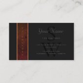Oranje donkergrijze kleuren met zwarte Initialen Visitekaartje (Achterkant)