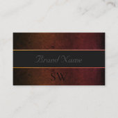 Oranje donkergrijze kleuren met zwarte Initialen Visitekaartje (Voorkant)