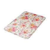 Oranje Doodle Garden Flower Pattern Badmat (Gekanteld)