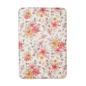Oranje Doodle Garden Flower Pattern Badmat (Voorkant Verticaal)