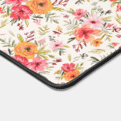 Oranje Doodle Garden Flower Pattern Bureaumat (Hoek)