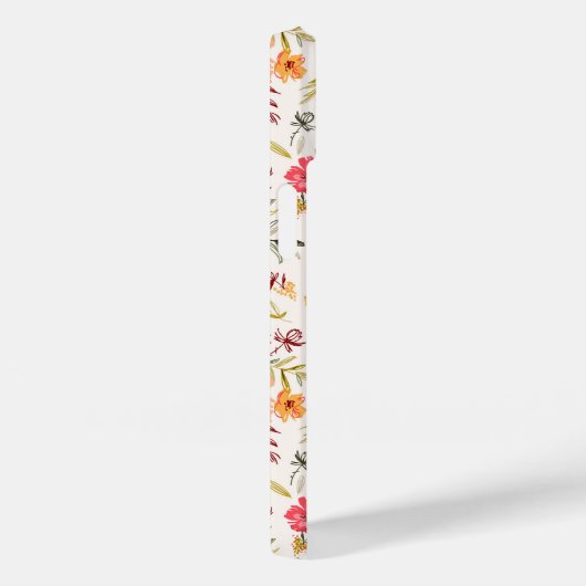 Oranje Doodle Garden Flower Pattern Case-Mate iPhone Case (Achterkant / Rechts)