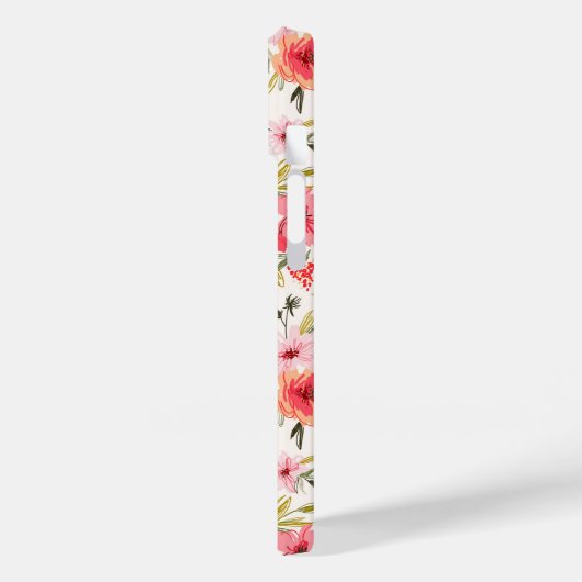 Oranje Doodle Garden Flower Pattern Case-Mate iPhone Case (Achterkant / Links)