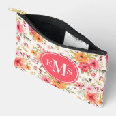 Oranje Doodle Garden Flower Pattern Etui (Open)