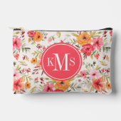 Oranje Doodle Garden Flower Pattern Etui (Voorkant)