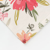 Oranje Doodle Garden Flower Pattern Fleece Deken (Hoek)