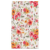 Oranje Doodle Garden Flower Pattern Klein Cadeauzakje (Voorkant)