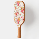 Oranje Doodle Garden Flower Pattern Pickleball Paddle (Links)