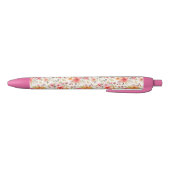 Oranje Doodle Garden Flower Pattern Zwarte Inkt Pen (Bodem)