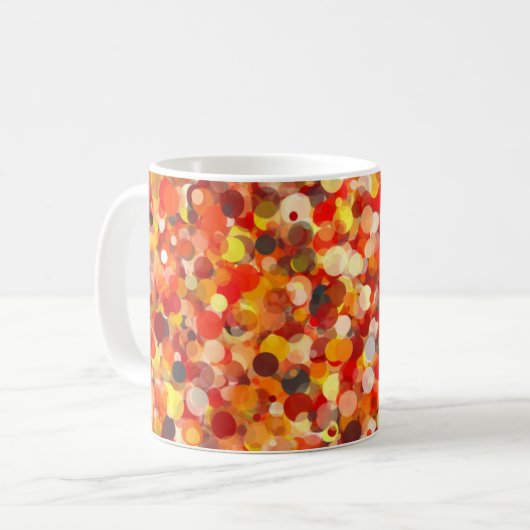 Oranje Dot 11oz Mok (Voorkant links)