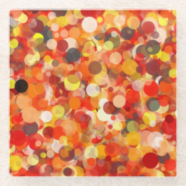 Oranje Dot Glass Onderzetter