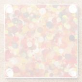 Oranje Dot Glass Onderzetter Glazen Onderzetter (Achterkant)