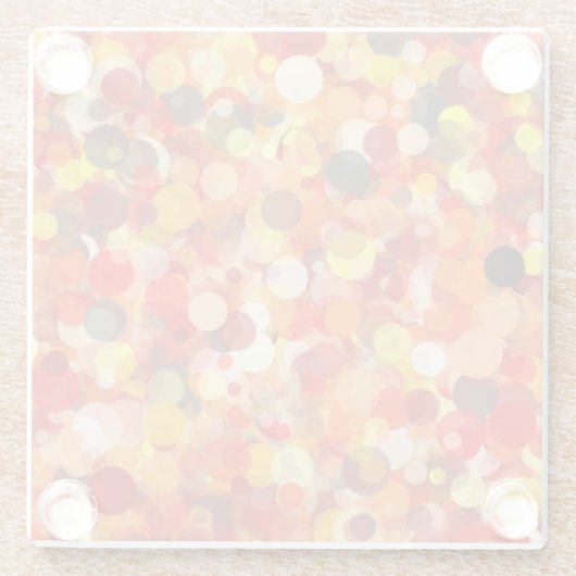 Oranje Dot Glass Onderzetter Glazen Onderzetter (Achterkant)